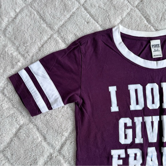 Victoria's Secret PINK | "I Don't Give A Frappe" Sleep Shirt | Size Extra Small - Picture 3 of 10